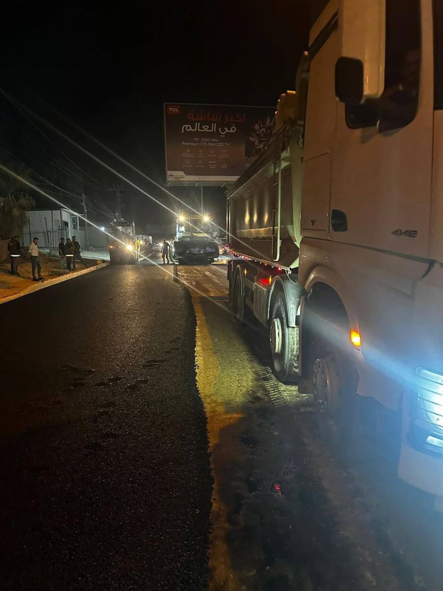 تأهيل وتعبيد دوار مثلث الشhداء جنوب جنين