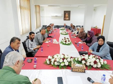بلدية جنين تشارك اجتماع مع المؤسسات في محافظة جنين